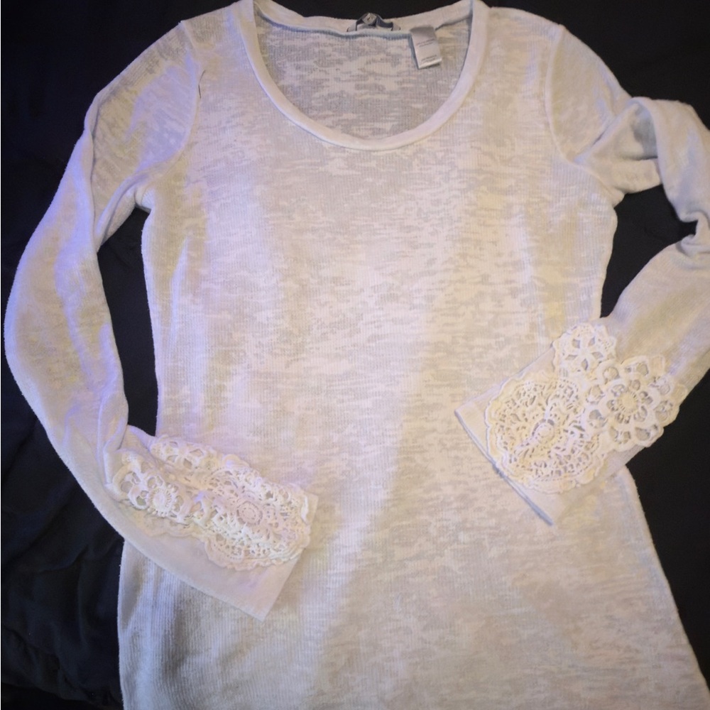 BKE White Knit Top